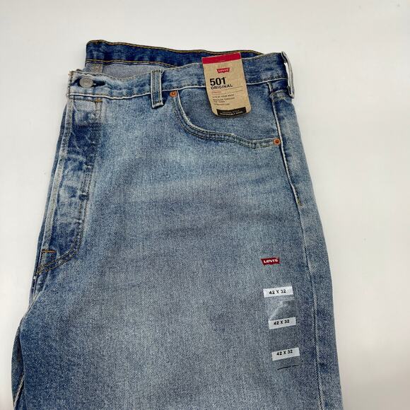 Levi's Men's 501 Blue Denim Jeans W42 x L32 - Picture 1 of 11